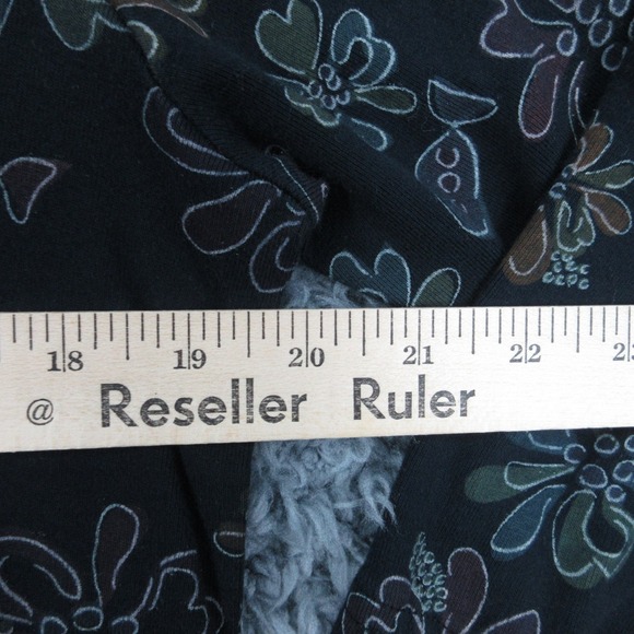 Fresh Produce Shirt Womens Large Black Floral Print Made USA Pullover Top Cotton - Picture 4 of 15